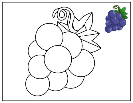 child's play. coloring book. coloring book. games for children. grape