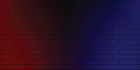 neon light on brick wall panoramic background.vector illustration