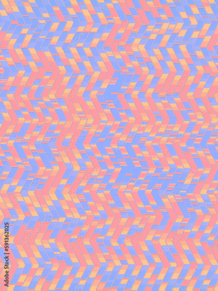 Leinwandbilder pattern of colored stripes. abstract multi colored background. 3d rendering digital illustration