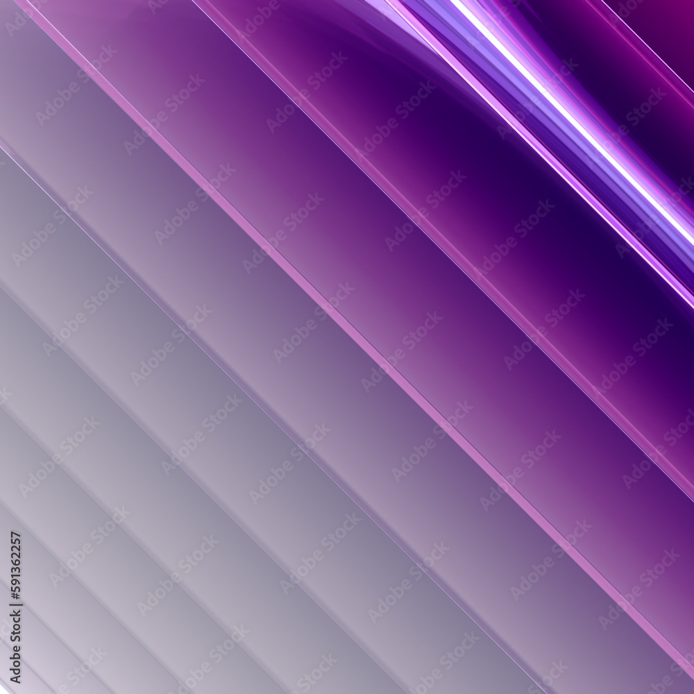 Aufkleber shiny glass plates with a fashionable violet gradient. futuristic background. 3d rendering pattern. 