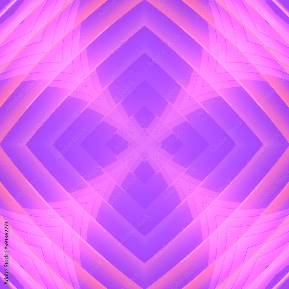 Aufkleber Abstract x-shaped digital illustration with a fancy pink gradient. Modern background. 3d rendering