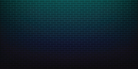 Black brick wall panoramic background.vector illustration
