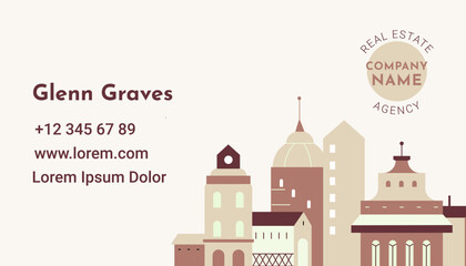 Business or calling card with personal information