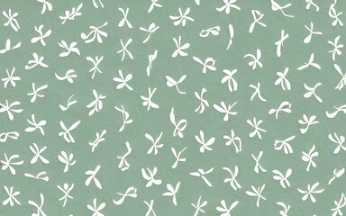 Fototapeta na wymiar white bows on pale green background, 3d, texture, wallpaper