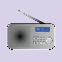 Elegant Radio in Vector Illustration