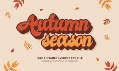Autumn Season Leaf Editable Text Effect, Editable Font Style Theme