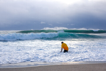 man in the waves turkey alanya