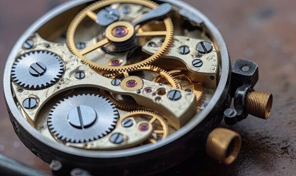 Expert repair of vintage watch gears ensures accurate timekeeping Creating using generative AI tools