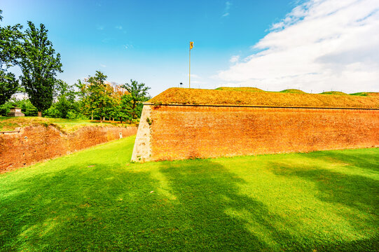 Josefov fortress in Jaromer. Josefov is a large historic defence complex of 18th century military architecture.  Czech republic, Europe