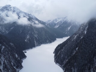 Obraz premium Jiuzhaigou Valley Scenic and Historic Interest Area(aerial photography),Aba Tibetan Autonomous Prefecture,Sichuan,China