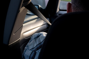 Nahaufnahme Sicherheitsgurt in einem Auto