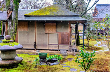 京都、大徳寺黄梅院の茶室「一枝庵」