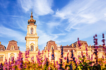 the Festetics Palace is located in the town of Keszthely, Zala, Hungary, near the Lake Balaton....