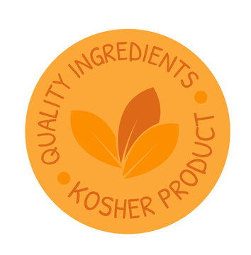 Quality ingredients of kosher product, package