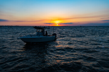 yachting photo of seascape horizon at sunset. seascape horizon at sunset.
