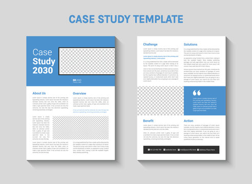 A case study template for a business presentation