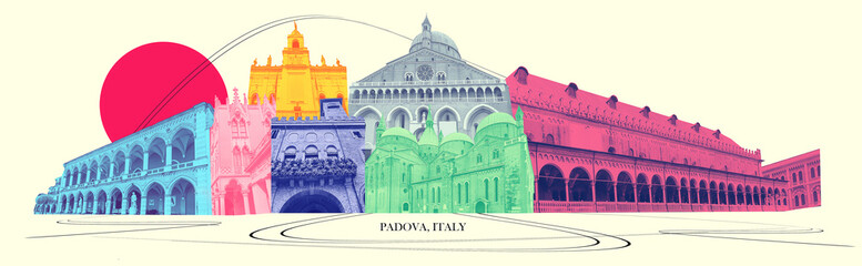 Art Collage Design Buildings Padua