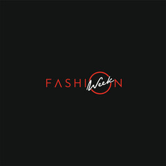 Fashion Week Logo Design Vector Template