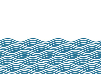 Decorative waves background with space