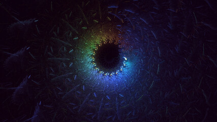 3D rendering abstract fantasy light fractal background
