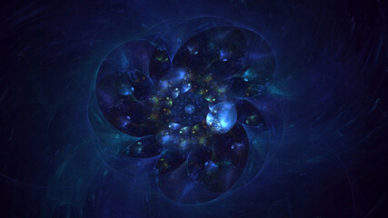 Obraz premium 3D rendering abstract colorful fractal light background