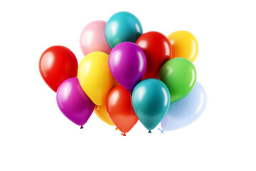 Vibrant Bunch of Colorful Balloons on Transparent Background - High-Quality PNG, colorful balloons, balloons, party decorations, festive, celebration, isolated, transparent background, png,