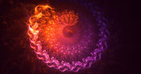 3D rendering abstract technology fractal background