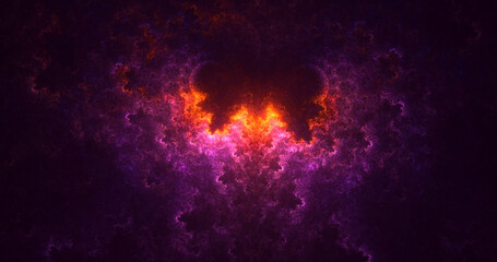 3D rendering abstract technology fractal background