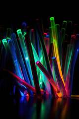 Bright Glowstick Abstract Design