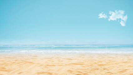 Fototapeta na wymiar Beautiful beach with golden sand