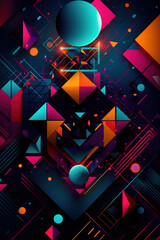 Modern Abstract Geometric Composition