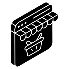 Perfect design icon of web shop