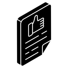 A perfect design icon of feedback form