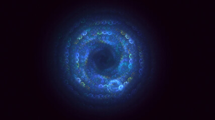 3D rendering abstract circle light background