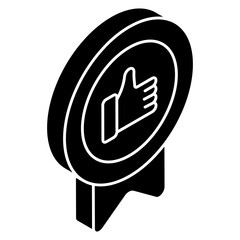 Feedback badge icon, editable vector