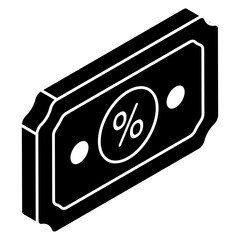 A premium download icon of financial security 