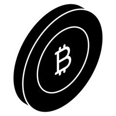 An icon design of bitcoin