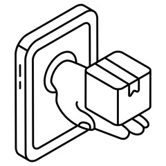 Modern design icon of giving parcel 