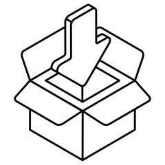 An editable design icon of packaging 