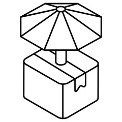 A premium download icon of financial security 