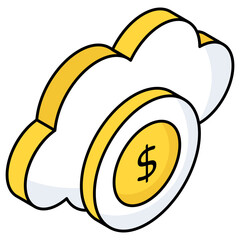 An icon design of cloud money 