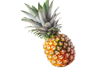 Juicy Pineapple on Transparent Background: A Sweet and Summery Image for Your Designs, pineapple, isolated, transparent background, tropical fruit, juicy, sweet,