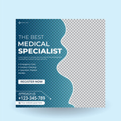 Medical health social media and instagram post banner