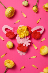 Women's health and women's healthcare concept with uterus © Atlas