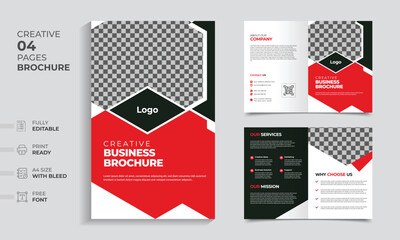 Modern business brochure template layout design, Minimalist corporate brochure layout template design, modern editable annual report, company profile and business profile template design