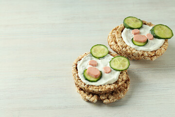 Toast with crispbread, toast for kid for school