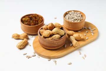 Tasty food concept - delicious dried fruits, tasty dried food