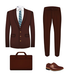 Businessman clothes set. vector illustration