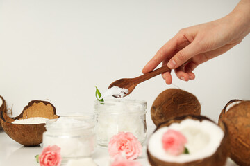 Product for beauty procedures, skin and body care - coconut oil