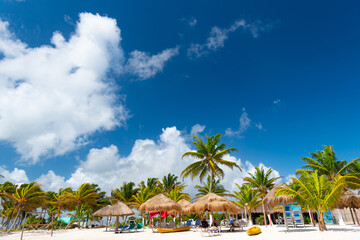 summer vacation at resort beach at mediterranean sea. photo of summer vacation at resort beach.